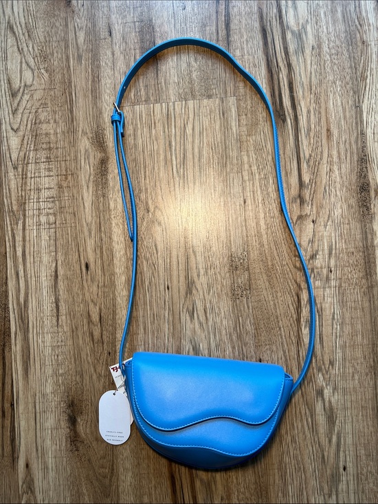 Melie Bianco Handbags - NEW! Melie Bianco Blue Crossbody Saddle Bag